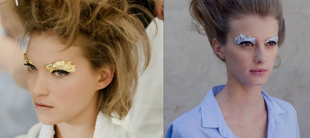 FOTO: detail metalického líčení značky Fendi