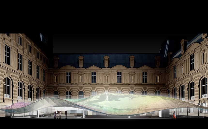 Vizualizace Cour Visconti, Louvre