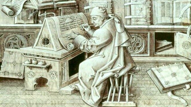 OBR.: Středověký písař