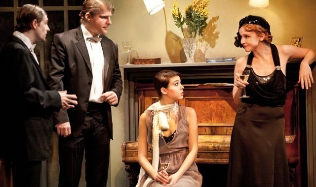 FOTO: Petr Batěk, Lukáš Rous, Marie Doležalová a Vanda Chaloupková na scéně Až naprší a uschne