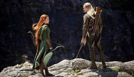 FOTO: Evangeline Lilly a Orlando Bloom - Hobit - Warner Bros.