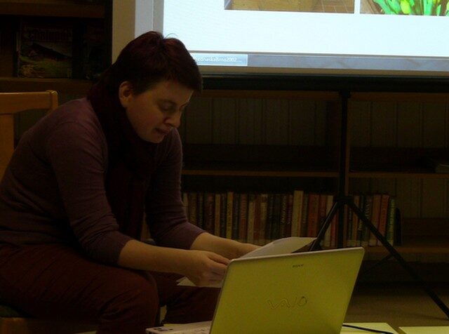FOTO: Judita Matyášová četla na besedě také ukázku z knihy.