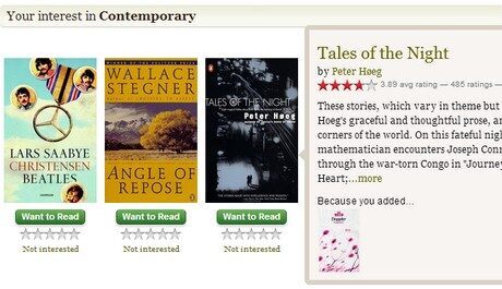 OBR: Goodreads recommendations