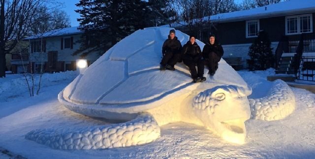 Snow sculpture