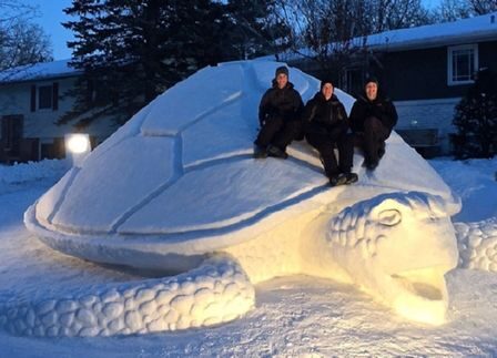 Snow sculpture