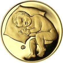 Zlatá mince k narození dítěte