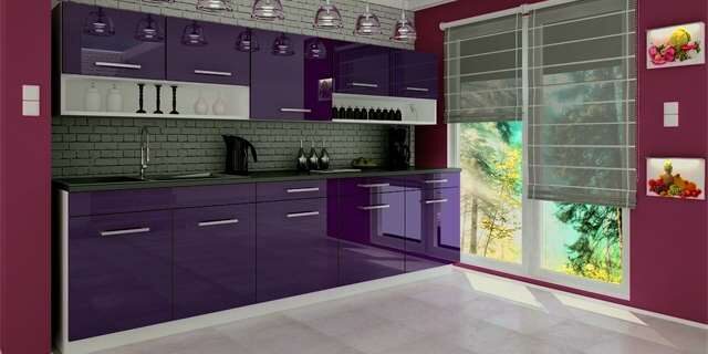 Kuchyňská linka fialová