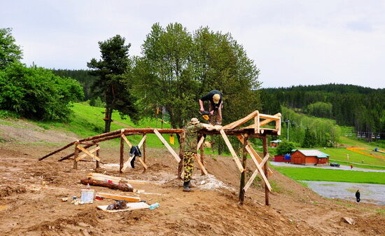 Big Air Lipno 2010 - stavba trati