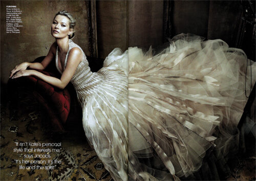Foto: Kate Moss v editorialu Vogue