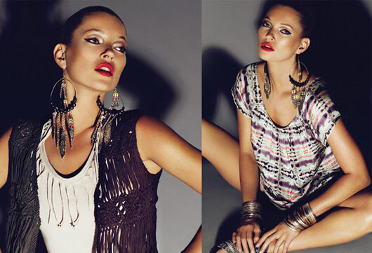FOTO: Kate Moss předvádí vlastní návrhy pro značku Topshop