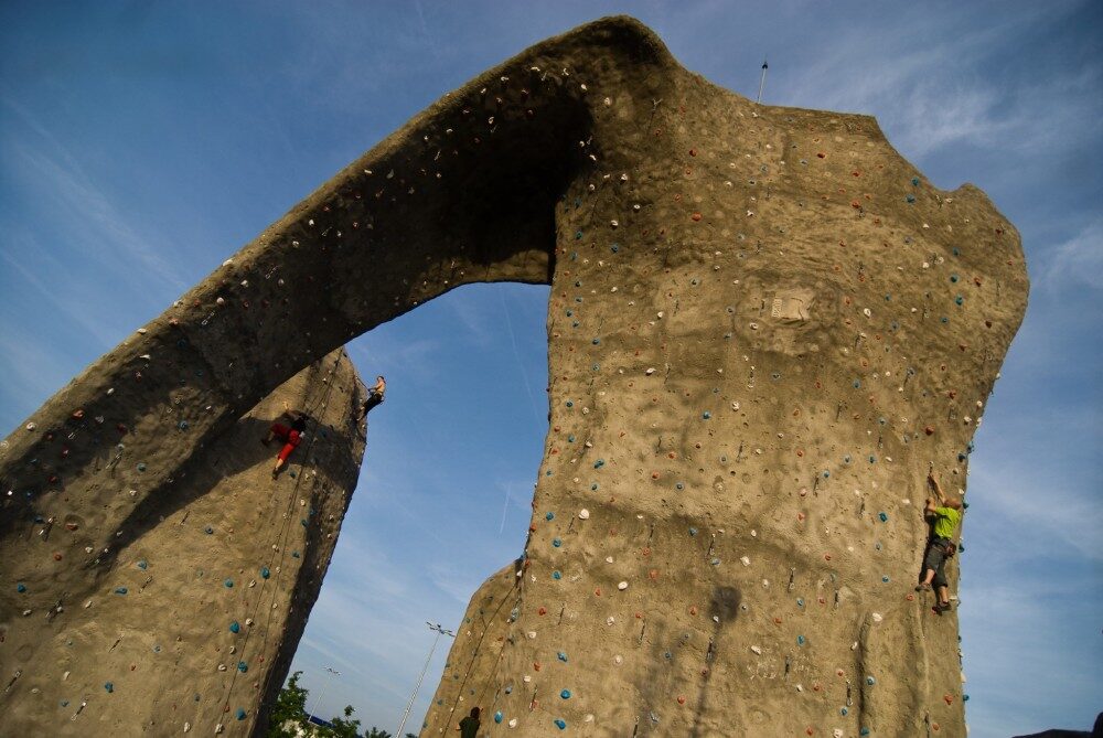 FOTO: Horolezecká stěna z detailu